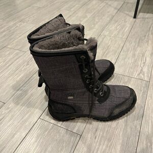 UGG Women's Gray Winter Snow Boots with Shearling Lining
